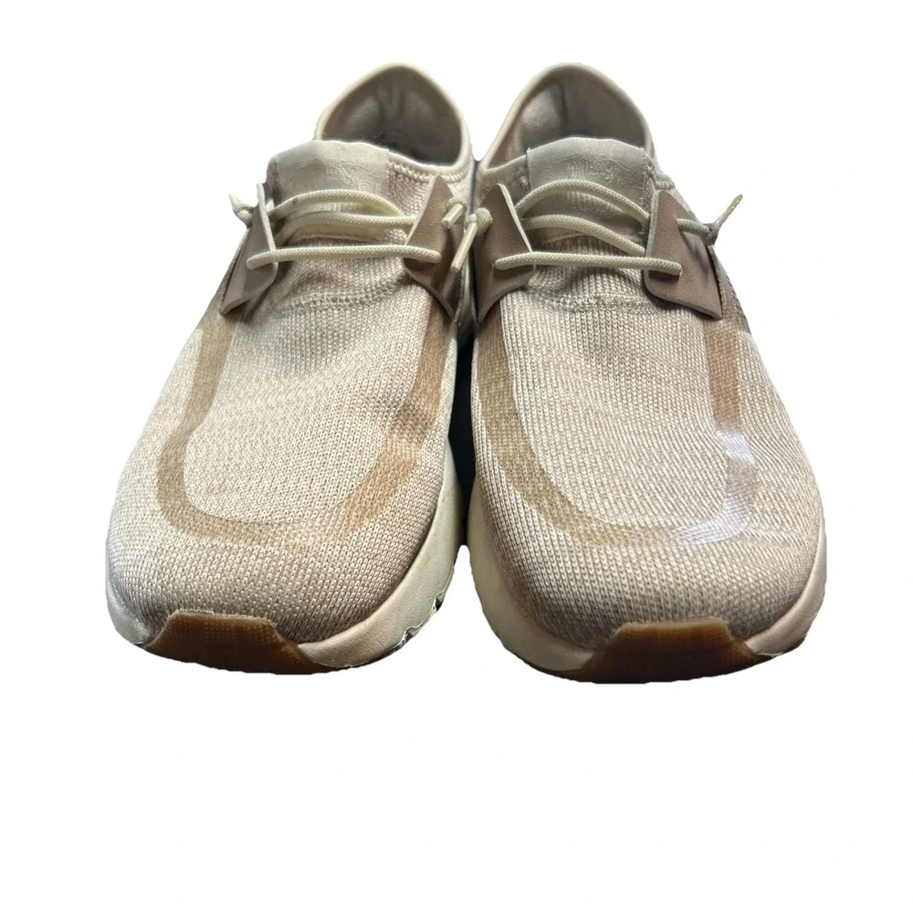Hey Dude Women's Size 8 Beige Sirocco Crochet Mesh Slip-On Loafers Comfort